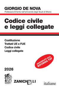 CODICE CIVILE E LEGGI COLLEGATE 2026