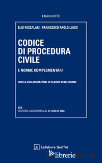 CODICE DI PROCEDURA CIVILE E NORME COMPLEMENTARI