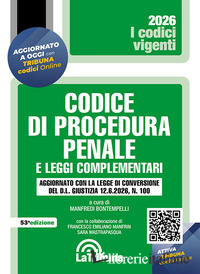 CODICE DI PROCEDURA PENALE E LEGGI COMPLEMENTARI 2026