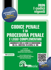 CODICE PENALE E DI PROCEDURA PENALE E LEGGI COMPLEMENTARI 2026