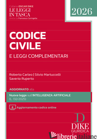CODICE CIVILE E LEGGI COMPLEMENTARI POCKET 2026. CON AGGIORNAMENTO CODICE ONLINE