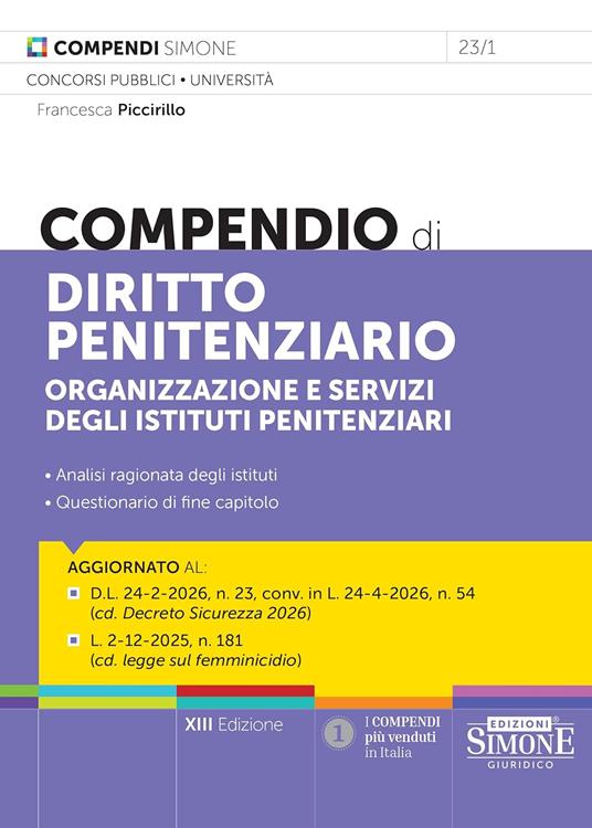COMPENDIO DI DIRITTO PENITENZIARIO