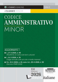 CODICE AMMINISTRATIVO MINOR. CON ESPANSIONI ONLINE