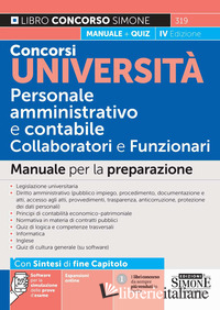 CONCORSI UNIVERSITA'. PERSONALE AMMINISTRATIVO E CONTABILE. COLLABORATORI E FUNZ