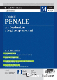 CODICE PENALE CON COSTITUZIONE E LEGGI COMPLEMENTARI. CON APP CODICI SIMONE PER 