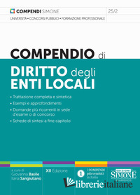 COMPENDIO DI DIRITTO DEGLI ENTI LOCALI. NUOVA EDIZ.