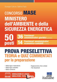 CONCORSO MASE MINISTERO DELL'AMBIENTE E DELLA SICUREZZA ENERGETICA. 50 FUNZIONAR