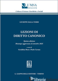 LEZIONI DI DIRITTO CANONICO