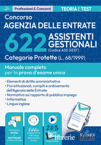 CONCORSO 622 ASSISTENTI GESTIONALI AGENZIA DELLE ENTRATE. CATEGORIE PROTETTE. MA