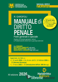 MANUALE BREVE DI DIRITTO PENALE 2026. AGGIORNATO AL DECRETO SICUREZZA