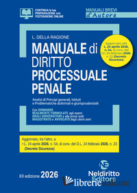 MANUALE BREVE DI PROCEDURA PENALE 2026. MANUALE PER ESAME ORALE AVVOCATO, CONCOR