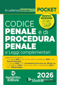 CODICE PENALE E DI PROCEDURA PENALE NORMATIVO IN UDIENZA 2026. AGGIORNATO AL DL 